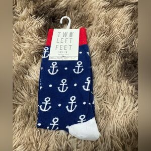 Anchor Pattern Men's Socks - Red, Blue, White